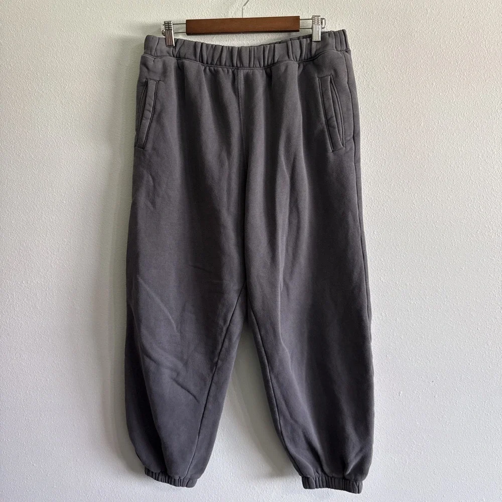 Abercrombie & Fitch Short Length Oversized Essential Clinched Sweats Grey L